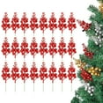 thumbnail image 1 of Gustave 24 Pack Glitter Berry Stems Artificial Christmas Picks, 8 inch Fake Berries Branches for Xmas Tree Wreath Ornaments Wedding Holiday Home Decor - Red, 1 of 8
