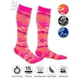 thumbnail image 1 of Gustave 2Pair Camo Compression Socks Nursing Performance Socks for Edema,Diabetic, Varicose Veins,Running Marathon Camouflage Pressure Socks "Pink, L/XL", 1 of 6