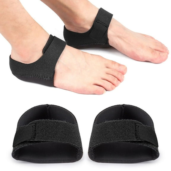 Gustave 2Pcs Adjustable Heel Protectors Heel Cups Heel Cushion Support for Plantar Fasciitis, Heel Pain, Dry Cracked Heels for Women and Men (Black)
