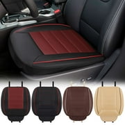 Gustave 2Pcs PU Leather Car Seat Cushion for Driving, Universal Car Front Seats Cover Protector Pad Breathable Luxury Auto Interior Accessories Office Chair Mat with Storage Pocket "Red"