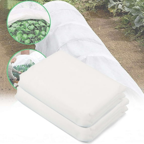 Gustave 2Pcs Plant Covers Freeze Protection Fabric Floating Row Cover Reusable Frost Cloth Blanket Garden Insect Pest Netting Sun Protection for Winter Outdoor Plants Fruits Vegetables, 4.9'x16.4'