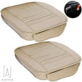 thumbnail image 1 of Gustave 2Pcs Universal Car Seat Cushion, Breathable Car Front Seat Pad with PU Leather Bamboo Charcoal Car Seat Protector for Auto Supplies Office Chair "Beige", 1 of 9