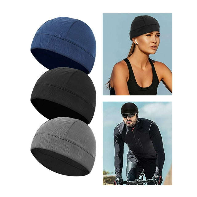 Gustave 3 Pack Helmet Liner Skull Caps for Men Women, Cooling Cycling