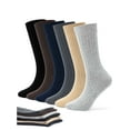 thumbnail image 1 of Gustave 3 Pairs Men Dress Crew Socks Comfort Cotton Business Casual Socks Unisex Solid Breathable Workout Sport Athletic Socks "Dark Gray, Size 9-11", 1 of 8