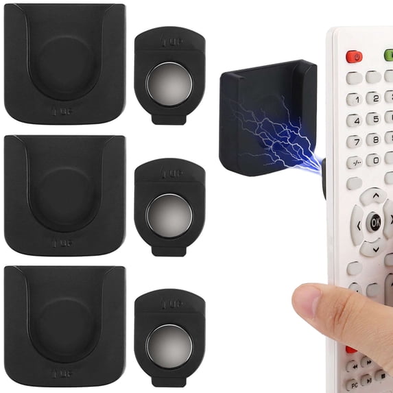 Gustave 3 Pcs Magnetic Remote Control Holder Wall Mount No-Drill Self-Adhesive Organizer Storage for TV, Fan, Air Conditioner Remotes