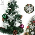 thumbnail image 1 of Gustave 30pcs White Christmas Snowflake Ornaments 6 inch Xmas Tree Hanging Decorations Winter Wonderland Holiday Party Home Decor, 1 of 9
