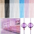 thumbnail image 1 of Gustave 39"x78" Crystal Beaded Tassel Curtain, Partition Door Curtain Beaded String Curtain, Door Screen Panel Home Decor Crystal Tassel Screen (Purple), 1 of 8
