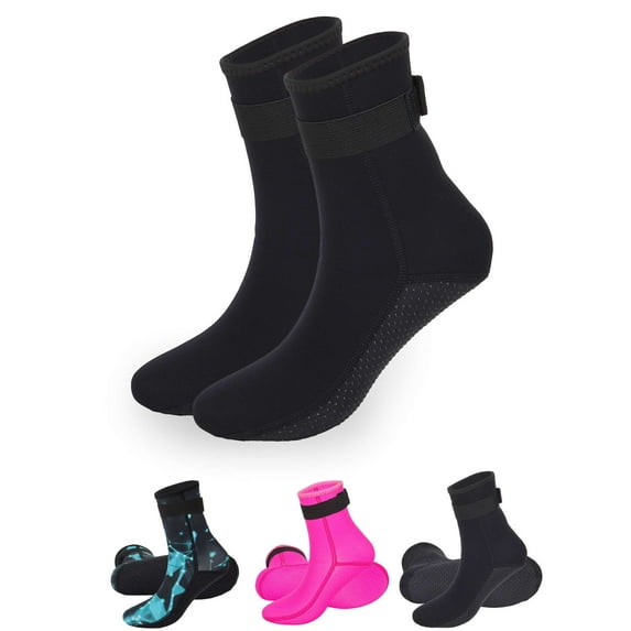 Gustave 3mm Neoprene Diving Socks Thermal Anti-Slip Wetsuit Socks Scuba Water Sock Beach Booties Shoes for Women Men Surfing Swimming Snorkeling Water Sports