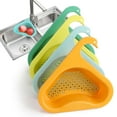 thumbnail image 1 of Gustave 4 Pack Kitchen Sink Drain Strainer Basket Swan Drain Rack Multifunctional Triangular Corner Sink Drain Filter Shelf Plastic Kitchenware "Green/ Blue/ Orange/ Yellow", 1 of 8