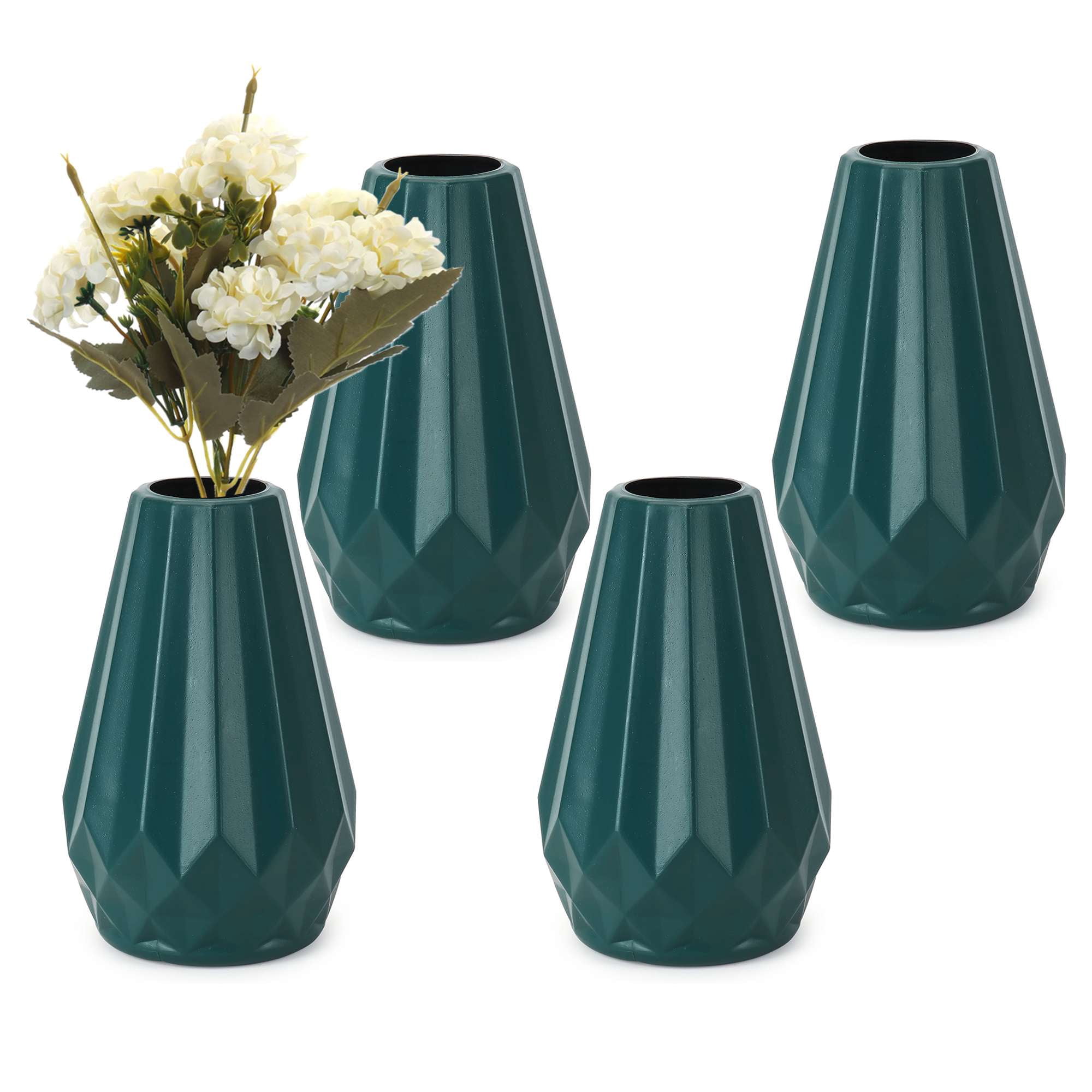 Gustave 4 Pack Plastic Flower Vases Small Unbreakable Bud Vase Set ...