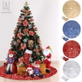 thumbnail image 1 of Gustave 48 inch Snowflake Christmas Tree Skirt Ornament Xmas Tree Skirt and Hanging Stocking Decoration Holiday New Year Party Supply, 1 of 8
