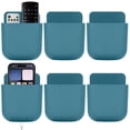 thumbnail image 1 of Gustave 6 Pack Wall Mount Remote Control Holder Self Adhesive No Drill Phone Charging Organizer TV Remote Pen Storage Caddy for Home Office, 1 of 8
