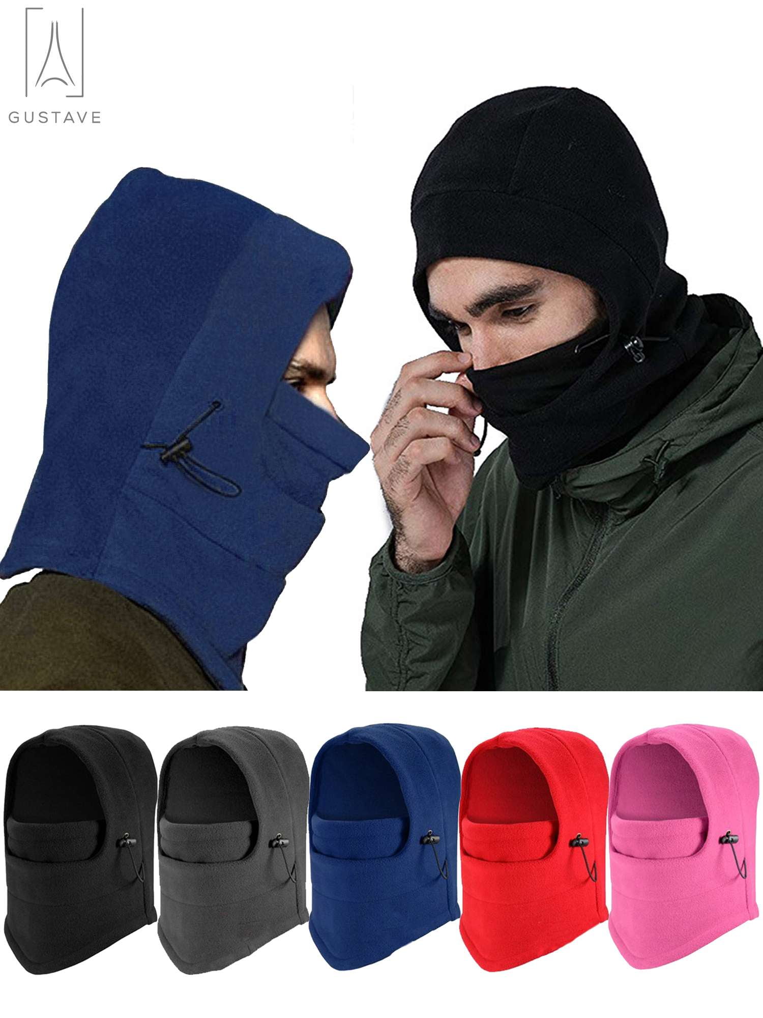 Herrnalise Distressed Balaclava Ski Mask for Men and Women - Knitted  Balaclava Distressed Windproof Shiesty Full Face Mask Cold Weather Black 