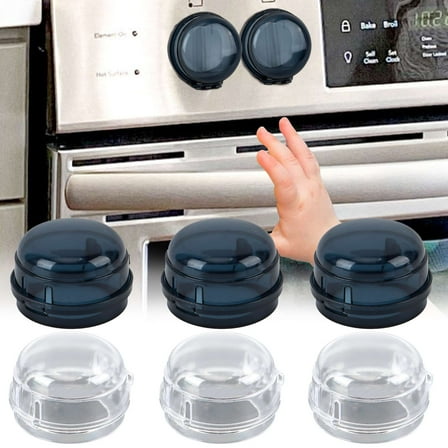 Gustave 6Pcs Gas Stove Knob Covers for Child Safety, Universal Oven Stove Knob Cover Kitchen Stove Protectors Baby Proof Safety Guard