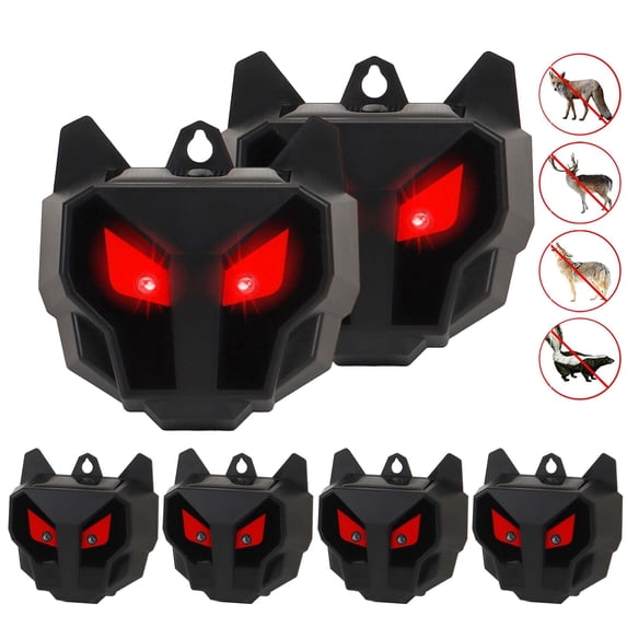 Gustave 6cs Solar Nocturnal Animal Repellent Outdoor Waterproof Wild Animal Deterrent Repeller Devices Night Predator Control Lights for Farm Garden Yard