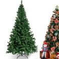 thumbnail image 1 of Gustave 6ft Artificial Christmas Tree Premium Green Spruce Hinged Christmas Tree Holiday PVC Full Xmas Tree, 650 Branch Tips & Metal Foldable Stand for Home Office Party Decoration, 1 of 9