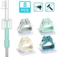 thumbnail image 1 of Gustave 8 PCS Wall Mounted Mop Holder, Self Adhesive No Drilling Anti-Slip Suction Hanging Pipe Hooks Household Storage Tools "Blue, 8pcs", 1 of 9
