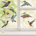 thumbnail image 1 of Gustave 9 Pieces Anti-Collision Window Clings Hummingbird Reminder Window Decals Non Adhesive Vinyl Glass Door Window Static Stickers for Bird Strikes, 1 of 5