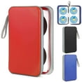 thumbnail image 1 of Gustave 96 Capacity CD Case DVD Case Holder Hard Plastic Zipper Protective Case Portable CD DVD Disc Storage Organizer Wallet Bag for Car Home Office Travel, Red, 1 of 8