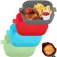 Gustave Air Fryer Square Silicone Liner Reusable Airfryer Silicone Pots Non Stick Basket Mats