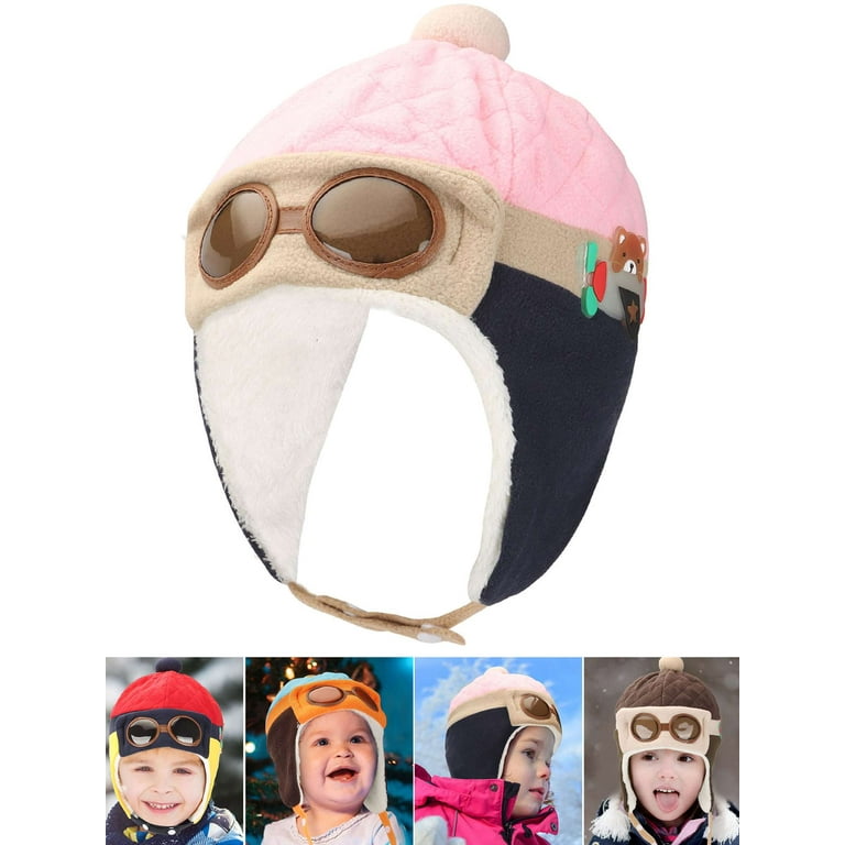 Pink winter cap in polyester, baby Pink winter cap in polyester, baby
