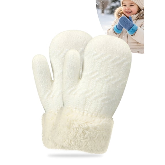 Gustave Kids Baby Mittens Winter Warm Fleece Lined Gloves Unisex Cute Mittens for Toddler Boys Girls