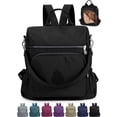 thumbnail image 1 of Gustave Backpack Purse for Women Anti-Theft Travel Convertible Backpack Shoulder Bag Nylon Waterproof Casual Daypack Satchel Handbag "Black", 1 of 9