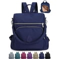 thumbnail image 1 of Gustave Backpack Purse for Women Anti-Theft Travel Convertible Backpack Shoulder Bag Nylon Waterproof Casual Daypack Satchel Handbag "Navy Blue", 1 of 9