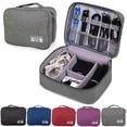 thumbnail image 1 of Gustave Cable Organizer Case, Waterproof Electronic Double Layer Storage Bag for USB Cable, Charger, Power Bank, Phone or Tablet Carrying Case Electronics Accessories "Gray", 1 of 8