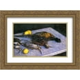 thumbnail image 1 of Gustave Caillebotte 2x Matted 24x18 Gold Ornate Framed Art Print 'Game Birds And Lemons', 1 of 2