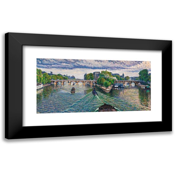 Gustave Cariot 14x9 Black Modern Framed Museum Art Print Titled - Tugs