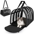 thumbnail image 1 of Gustave Cat Carrier Portable Soft-Sided Pet Dog Carrier Bag Crate Airline Approved Foldable Reflective Kitten Puppy Carry Travel Bag with Shoulder Strap & Removable Mat, Black, 1 of 10