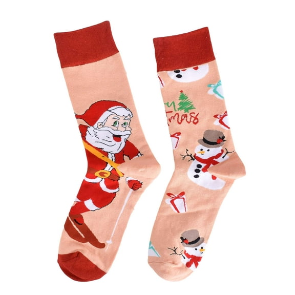 Gustave Christmas Holiday Socks Novelty Mismatched Socks Funny Colorful Warm Soft Cotton Crew Socks for Women Men Xmas Birthday Gifts