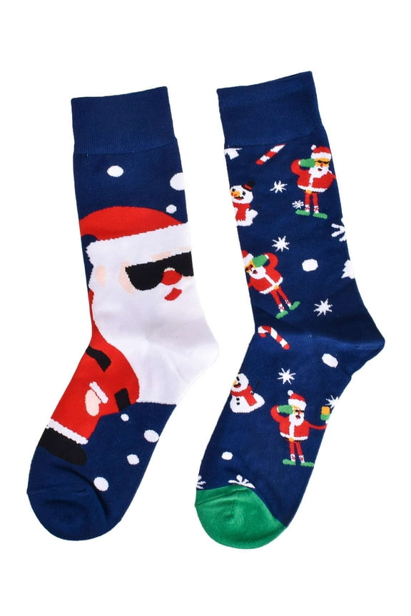 Christmas Holiday Socks Novelty Mismatched Socks Funny Colorful Warm Soft Cotton Crew Socks for Women Men Xmas Birthday Gifts