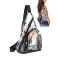 thumbnail image 1 of Gustave Clear Sling Bag Stadium Approved Waterproof PVC Crossbody Backpacks Transparent Chest Daypack with Adjustable Shoulder Strap for Concert, Festival, Sports, Travel, 1 of 9