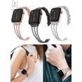 thumbnail image 1 of Gustave Compatible for Apple Watch Bands Bracelet Women Steel Stainless Replacement Wristbands with Rhinestone Diamond for iWatch SE Series 8/7/6/5/4/3/2/1 "Black, 38mm / 40mm", 1 of 7