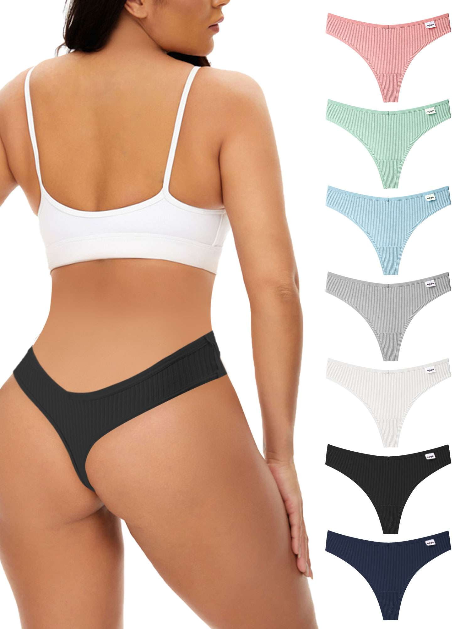 Gustave Cotton Thongs Underwear for Women Breathable Bikini Panties