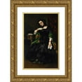 thumbnail image 1 of Gustave Courbet 11x14 Gold Ornate Wood Frame and Double Matted Museum Art Print Titled - Madame Auguste Cuoq (Mathilde Desportes, 1827-1910) (ca. 1852-57), 1 of 4