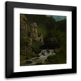 thumbnail image 1 of Gustave Courbet 12x14 Black Modern Framed Museum Art Print Titled - Landscape with a Waterfall (ca.&nbsp;1865), 1 of 5