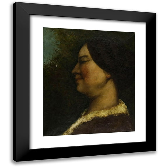 Gustave Courbet 12x14 Black Modern Framed Museum Art Print Titled - Woman's Portrait (1855)