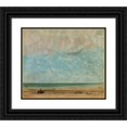 thumbnail image 1 of Gustave Courbet 17x15 Black Ornate Wood Framed Double Matted Museum Art Print Titled - Seaside Landscape (1863), 1 of 5