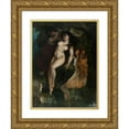thumbnail image 1 of Gustave Courbet 19x24 Gold Ornate Framed and Double Matted Museum Art Print Titled - Three Bathers (1865-1869), 1 of 4