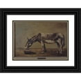thumbnail image 1 of Gustave Courbet 24x18 Black Ornate Framed Double Matted Museum Art Print Titled: The Donkey (1862-1863), 1 of 5