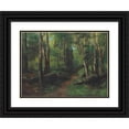 thumbnail image 1 of Gustave Courbet 24x19 Black Ornate Framed Double Matted Museum Art Print Titled: Path Through the Forest (circa 1860), 1 of 5