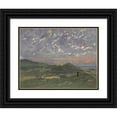thumbnail image 1 of Gustave Courbet 24x20 Black Ornate Framed Double Matted Museum Art Print Titled: The Dunes De Deauville (1866), 1 of 5