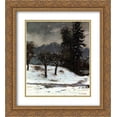thumbnail image 1 of Gustave Courbet 2x Matted 20x22 Gold Ornate Framed Art Print 'Snow', 1 of 2