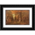 thumbnail image 1 of Gustave Courbet 2x Matted 24x20 Black Ornate Framed Art Print 'Forest in Autumn', 1 of 2
