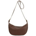 thumbnail image 1 of Gustave Crescent Shoulder Bag Crossbody Purse for Women PU Leather Trendy Tote Handbag Hobo Satchel Underarm Bags with Adjustable Strap - Brown, 1 of 9