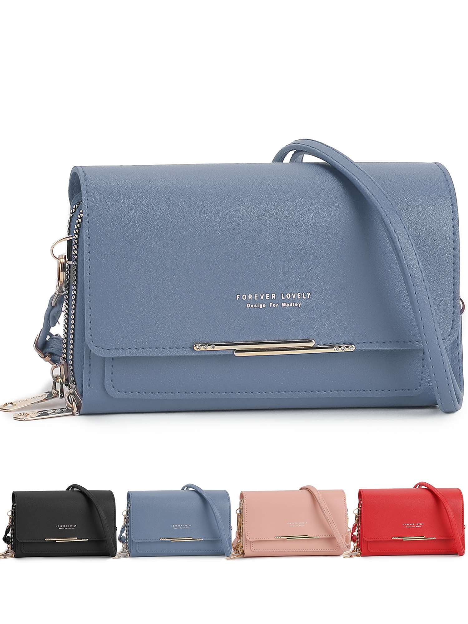 Zilmow Women's Color-Block Crossbody Bag – PU Leather, Two Straps, Medium Size - View #2