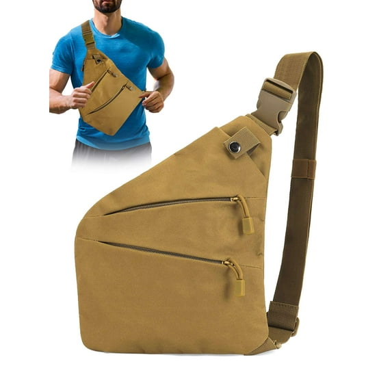 Gustave Crossbody Sling Bag for Men Women Multi-Pocket Chest Shoulder Bags Fanny Pack Lightweight Water Resistant Sling Backpack Daypack for Travel Hiking Bicycle Sport